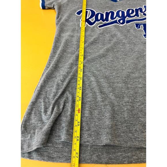 5th & Ocean Texas Rangers MLB Women's Gray Short Sleeve V-Neck T-Shirt Large NWT - Picture 7 of 7